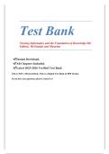 Nursing Informatics and the Foundation of Knowledge 6th Edition &ndash; Test Bank with Questions and Answers