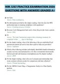 HIM 1257 PRACTICE EXAMINATION 2026 QUESTIONS WITH ANSWERS GRADED A&plus;