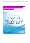 Test Bank for Family Practice Guidelines&comma; 5th Edition by Jill C&period; Cash&comma; Cheryl A&period; Glass & Jenny Mullen  &vert; Complete Chapters 1-23 &vert; Verified Questions & Answers with Clinical Rationales &vert; FNP&comma; AGNP&comma; PA Primary Care & AANP Exam Prep 