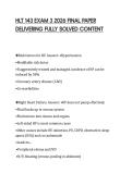 HLT 143 EXAM 3 2026 FINAL PAPER DELIVERING FULLY SOLVED CONTENT