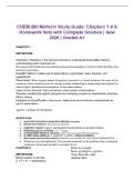 CHEM 280 Midterm Study Guide&colon; Chapters 1-9 & Homework Sets with Complete Solution &vert; New 2026 &vert; Graded A&plus;