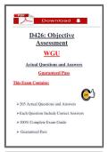 D426 Data Management &ndash; Foundations &lpar;D426&rpar; WGU 2026 Objective Assessment Exam &ndash; Actual Questions and Verified Answers