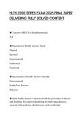 HLTH 2000 SERIES EXAM 2026 FINAL PAPER DELIVERING FULLY SOLVED CONTENT