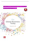 Test Bank for Global Business Today&comma; 12th Edition by Charles W&period;L&period; Hill & G&period; Tomas M&period; Hult &vert; Complete Chapters 1-17 &vert; Verified Questions & Answers with Detailed Rationales &vert; Globalization&comma; International Trade&comma; FDI&comma; Strategy & MBA Exam Prep 