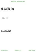 NR 668 CEA Final &ndash; Study Guide and Practice Questions