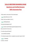 VULLO MIDTERM BANKING EXAM 2026 PRACTICE QUESTIONS AND 100&percnt; VERIFIED ANSWERS LATEST VERSION &lpar;PASS GUARANTEE&rpar;
