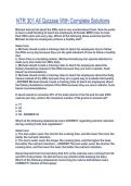 NTR 301 All Quizzes With Complete Solutions