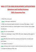 WGU C777 WEB DEVELOPMENT APPLICATION OBJECTIVE ASSESSMENT AND PRE ASSESSEMENT EXAM 2026 PRACTICE QUESTIONS AND 100&percnt; VERIFIED ANSWERS LATEST VERSION &lpar;PASS GUARANTEE&rpar;