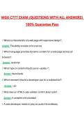WGU C777 EXAM 2026 PRACTICE QUESTIONS AND 100&percnt; VERIFIED ANSWERS LATEST VERSION &lpar;PASS GUARANTEE&rpar;