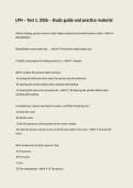 LPN &ndash; Test 1&comma; 2026 &ndash; Study guide and practice material