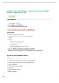 CS 6400 Exam 1 Study Material &ndash; Questions and Answers &vert; 2026 Updated &vert; 100&percnt; Correct &ndash;GT&period;