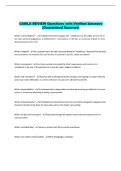 CSMLS REVIEW Questions with Verified Answers  &lpar;Guaranteed Success&rpar; 