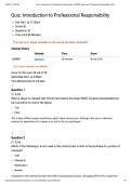JURI 580 &ndash; Introduction to Professional Responsibility Quiz &lpar;Full 25 Questions & Answers &vert; Verified 50&sol;50 Score &vert; 2026 Updated&rpar;&period;