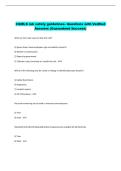 CSMLS lab safety guidelines- Questions with Verified  Answers &lpar;Guaranteed Success&rpar;