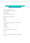 CSMLS Safety Manual- Questions with Verified  Answers &lpar;Guaranteed Success&rpar;