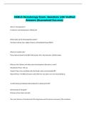 CSMLS Hematology Exam- Questions with Verified  Answers &lpar;Guaranteed Success&rpar; 
