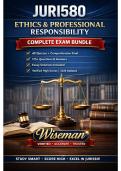 JURI 580 Ethics & Professional Responsibility &ndash; Complete Exam Bundle &lpar;All Quizzes &plus; Comprehensive Final &vert; 125&plus; Questions & Answers &plus; Essay Solutions &vert; Verified High Scores &vert; 2026 Updated&rpar;