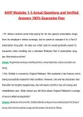 AHIP Modules 1-5 Actual 2026 &sol; 2027 Questions with Verified Answers Grade A&plus; Guarantee