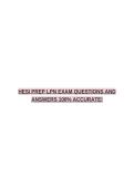 HESI PREP LPN FINAL EXAM BUNDLE&lpar;COMPLETE PACKAGE DEAL&rpar;QUESTIONS AND ANSWERS 100&percnt; CORRECT