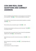 CON 3990 REAL EXAM  QUESTIONS AND CORRECT  ANSWERS 