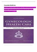 TEST BANK For Gynecologic Health Care&colon; With an Introduction to Prenatal and Postpartum Care&comma; 4th Edition by Kerri Durnell Schuiling&comma; Verified Chapters 1 - 35&comma; Complete Newest Version