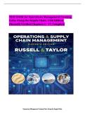 TEST BANK For Operations and Supply Chain Management&comma; 11th Edition by Roberta S&period; Russell&comma; Bernard W&period; Taylor&comma; Verified Chapters 1 - 17&comma; Complete Newest Version 