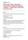WGU D361 Task 2&colon; Business Performance Report & Strategy Analysis &ndash; Answer Key with 100&percnt; accuracy 2026