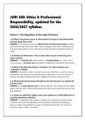 JURI 580&colon; Ethics & Professional  Responsibility&comma; updated for the  2026&sol;2027 syllabus 