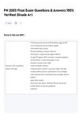 PN 2003 Final Exam Questions & Answers 100&percnt; Verified &lpar;Grade A&plus;&rpar;