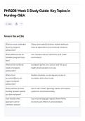 PNR208 Week 5 Study Guide&colon; Key Topics in Nursing-Q&A