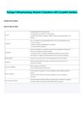 Portage Pathophysiology Module 2 Questions with Complete Solutions