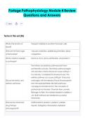 Portage Pathophysiology Module 4 Review  Questions and Answers 