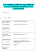 NURS231 portage pathophysiology module 10  exam musculoskeletal disorders Exam with  Correct Answers