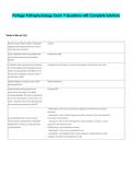 Portage Pathophysiology Exam 9 Questions with Complete Solutions