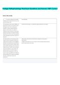 Portage Pathophysiology Final Exam Questions and Answers 100&percnt; Correct