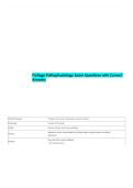 Portage Pathophysiology Exam Questions with Correct  Answers