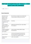 PORTAGE PATHOPHYSIOLOGY MODULE 2 EXAM  QUESTIONS AND ANSWERS