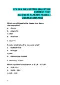 ILTS 305 ELEMENTARY EDUCATION CONTENT TEST 2026-2027 ALREADY PASSED GUARANTEED PASS