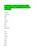 Endocrine System Chapter 11 &vert; 250 Q&A Rated A &vert; Nursing & Medical Study Guide&colon; Glands&comma; Hormones&comma; Disorders