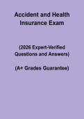 Accident & Health Insurance &vert; Exam Questions & Study Guide PDF
