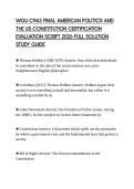 WGU C963 FINAL AMERICAN POLITICS AND THE US CONSTITUTION CERTIFICATION EVALUATION SCRIPT 2026 FULL SOLUTION STUDY GUIDE