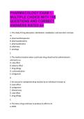 Pharmacology One Exam Prep &vert; 70&plus; Q&A with Correct Answers &vert; Nursing & Medical Study Guide &ndash; ANS&comma; CNS&comma; Anesthesia&comma; Parkinson's