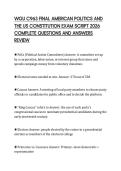 WGU C963 FINAL AMERICAN POLITICS AND THE US CONSTITUTION EXAM SCRIPT 2026 COMPLETE QUESTIONS AND ANSWERS REVIEW