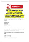 NR 509 Midterm Exam &lpar;Latest 2026&rpar;&colon; Advanced Physical Assessment - Chamberlain&sol;GET IT 100&percnt; ACCURATE&excl; &sol;GRADED A&plus;