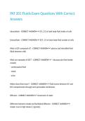 PAT 201 Fluids Exam Questions With Correct Answers