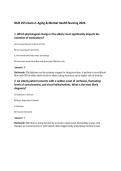 NUR 255 Exam 2&colon; Aging & Mental Health Nursing 2026