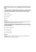 NUR 255 Exam 3 Review&colon; Units 6&ndash;8 Aging & Mental Health Nursing 2026
