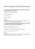 NUR 255 Exam 3&colon; Aging & Mental Health Nursing 2026 Galen College