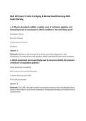 NUR 255 Exam 3&colon; Units 6&ndash;8 Aging & Mental Health Nursing 2026 Galen Nursing