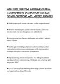 WGU D027 OBJECTIVE ASSESSMENTS FINAL COMPREHENSIVE EXAMINATION TEST 2026 SOLVED QUESTIONS WITH VERIFIED ANSWERS
